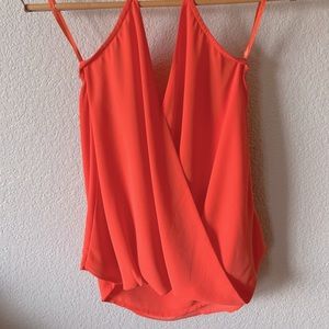 V-neck halter with dramatic drapes